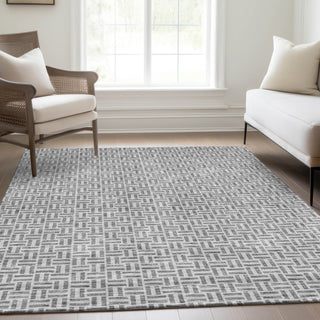 Piper Looms Mayfield Geometric AMF911 Gray Machine Washable Area Rug Lifestyle Image Feature