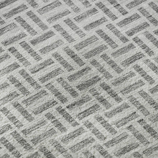 Piper Looms Mayfield Geometric AMF911 Gray Machine Washable Area Rug Swatch Image