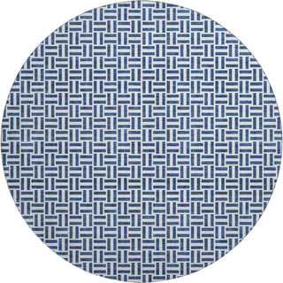 Piper Looms Mayfield Geometric AMF911 Navy Machine Washable Area Rug Round Main Image
