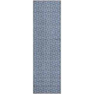 Piper Looms Mayfield Geometric AMF911 Navy Machine Washable Area Rug Runner Main Image