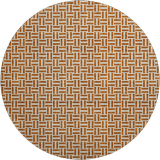 Piper Looms Mayfield Geometric AMF911 Paprika Machine Washable Area Rug Round Main Image