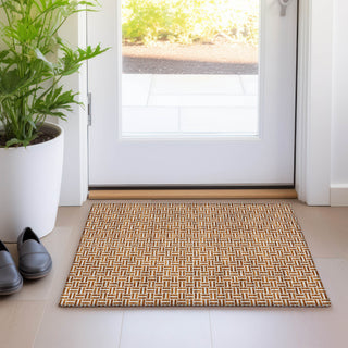Piper Looms Mayfield Geometric AMF911 Paprika Machine Washable Area Rug Scatter Lifestyle Image Feature