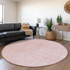 Piper Looms Mayfield Geometric AMF911 Pink Machine Washable Area Rug Round Lifestyle Image Feature