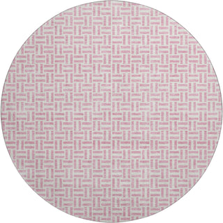 Piper Looms Mayfield Geometric AMF911 Pink Machine Washable Area Rug Round Main Image