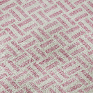 Piper Looms Mayfield Geometric AMF911 Pink Machine Washable Area Rug Swatch Image