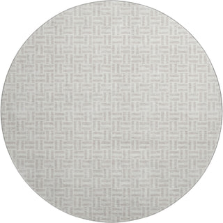 Piper Looms Mayfield Geometric AMF911 Taupe Machine Washable Area Rug Round Main Image