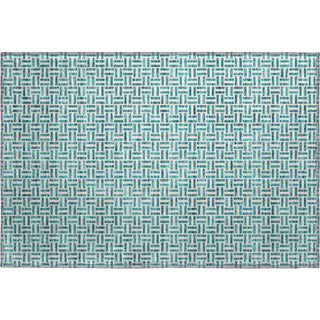 Piper Looms Mayfield Geometric AMF911 Teal Machine Washable Area Rug Scatter Main Image