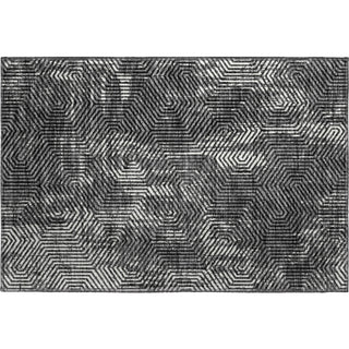 Piper Looms Mayfield Geometric AMF912 Black Machine Washable Area Rug Scatter Main Image