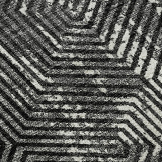 Piper Looms Mayfield Geometric AMF912 Black Machine Washable Area Rug Swatch Image