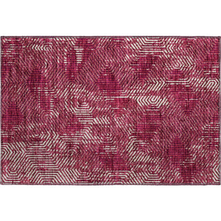 Piper Looms Mayfield Geometric AMF912 Burgundy Machine Washable Area Rug Scatter Main Image