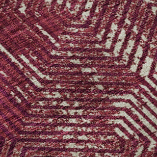 Piper Looms Mayfield Geometric AMF912 Burgundy Machine Washable Area Rug Swatch Image