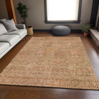 Piper Looms Mayfield Geometric AMF912 Copper Machine Washable Area Rug Lifestyle Image Feature