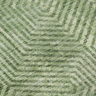 Piper Looms Mayfield Geometric AMF912 Green Machine Washable Area Rug Swatch Image