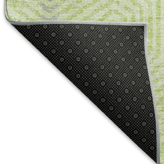 Piper Looms Mayfield Geometric AMF912 Lime Machine Washable Area Rug Backing Image