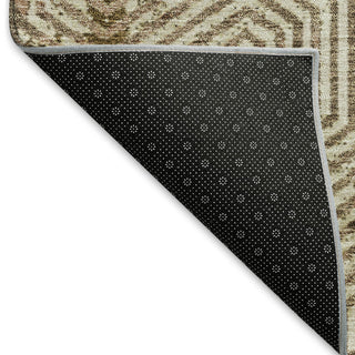Piper Looms Mayfield Geometric AMF912 Mocha Machine Washable Area Rug Backing Image