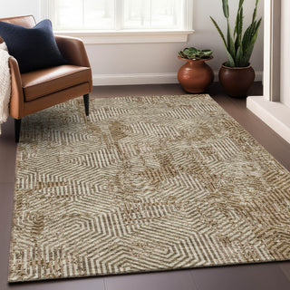 Piper Looms Mayfield Geometric AMF912 Mocha Machine Washable Area Rug Lifestyle Image Feature