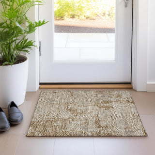 Piper Looms Mayfield Geometric AMF912 Mocha Machine Washable Area Rug Scatter Lifestyle Image Feature