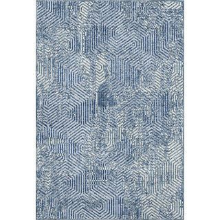 Piper Looms Mayfield Geometric AMF912 Navy Machine Washable Area Rug main image