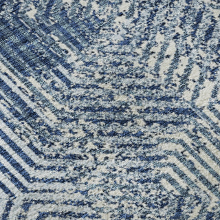 Piper Looms Mayfield Geometric AMF912 Navy Machine Washable Area Rug Swatch Image