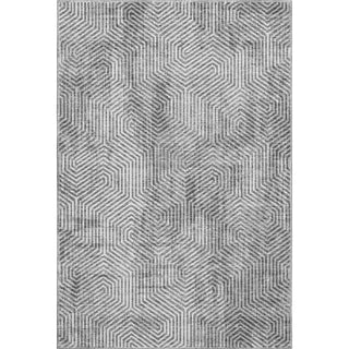 Piper Looms Mayfield Geometric AMF912 Silver Machine Washable Area Rug main image