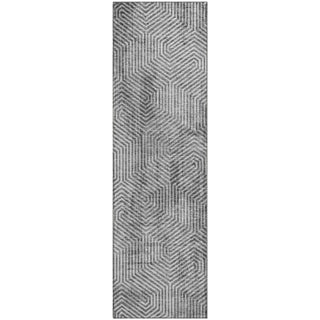 Piper Looms Mayfield Geometric AMF912 Silver Machine Washable Area Rug Runner Main Image