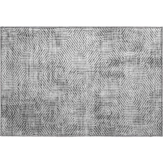 Piper Looms Mayfield Geometric AMF912 Silver Machine Washable Area Rug Scatter Main Image