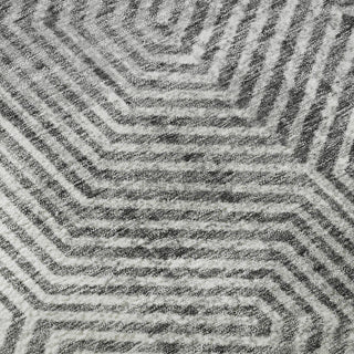 Piper Looms Mayfield Geometric AMF912 Silver Machine Washable Area Rug Swatch Image