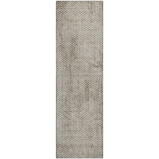 Piper Looms Mayfield Geometric AMF912 Taupe Machine Washable Area Rug Runner Main Image