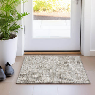 Piper Looms Mayfield Geometric AMF912 Taupe Machine Washable Area Rug Scatter Lifestyle Image Feature