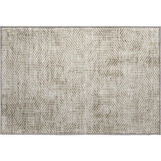 Piper Looms Mayfield Geometric AMF912 Taupe Machine Washable Area Rug Scatter Main Image
