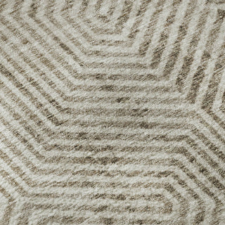 Piper Looms Mayfield Geometric AMF912 Taupe Machine Washable Area Rug Swatch Image