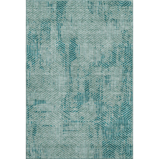 Piper Looms Mayfield Geometric AMF912 Teal Machine Washable Area Rug main image