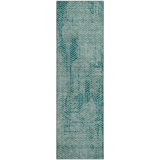 Piper Looms Mayfield Geometric AMF912 Teal Machine Washable Area Rug Runner Main Image