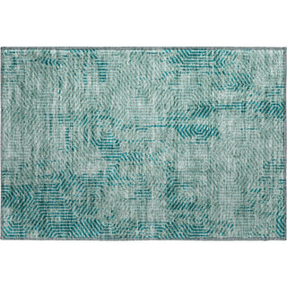 Piper Looms Mayfield Geometric AMF912 Teal Machine Washable Area Rug Scatter Main Image
