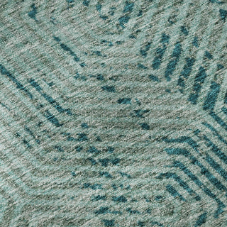 Piper Looms Mayfield Geometric AMF912 Teal Machine Washable Area Rug Swatch Image