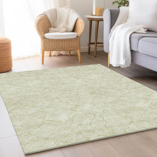 Piper Looms Mayfield Floral AMF913 Aloe Machine Washable Area Rug Lifestyle Image Feature
