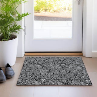 Piper Looms Mayfield Floral AMF913 Black Machine Washable Area Rug Scatter Lifestyle Image Feature