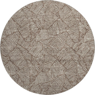Piper Looms Mayfield Floral AMF913 Brown Machine Washable Area Rug Round Main Image
