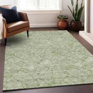 Piper Looms Mayfield Floral AMF913 Green Machine Washable Area Rug Lifestyle Image Feature