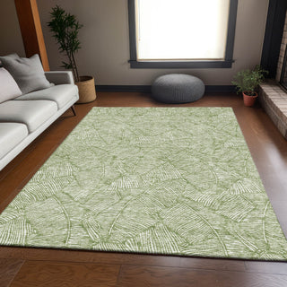 Piper Looms Mayfield Floral AMF913 Green Machine Washable Area Rug Lifestyle Image Feature