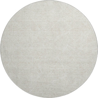 Piper Looms Mayfield Floral AMF913 Ivory Machine Washable Area Rug Round Main Image