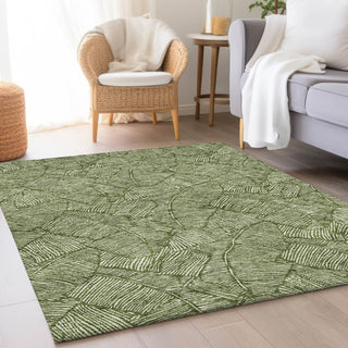 Piper Looms Mayfield Floral AMF913 Olive Machine Washable Area Rug Lifestyle Image Feature