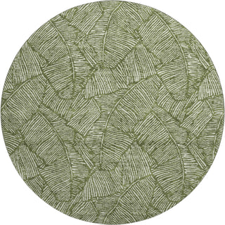 Piper Looms Mayfield Floral AMF913 Olive Machine Washable Area Rug Round Main Image