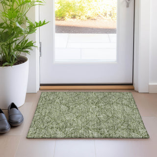 Piper Looms Mayfield Floral AMF913 Olive Machine Washable Area Rug Scatter Lifestyle Image Feature