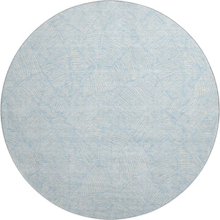 Piper Looms Mayfield Floral AMF913 Sky Machine Washable Area Rug Round Main Image