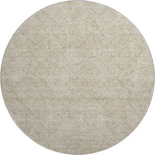 Piper Looms Mayfield Floral AMF913 Taupe Machine Washable Area Rug Round Main Image
