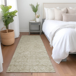 Piper Looms Mayfield Floral AMF913 Taupe Machine Washable Area Rug Runner Lifestyle Image Feature