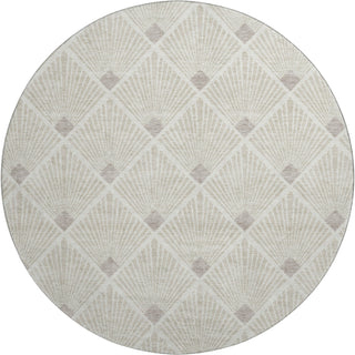 Piper Looms Mayfield Diamonds AMF914 Beige Machine Washable Area Rug Round Main Image