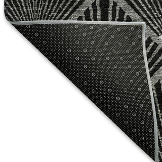 Piper Looms Mayfield Diamonds AMF914 Black Machine Washable Area Rug Backing Image