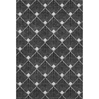 Piper Looms Mayfield Diamonds AMF914 Black Machine Washable Area Rug main image